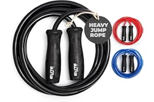 ELITESRS Elite Jumps Muay Thai 2.0 Weighted Jump Rope - Designed for High-Intensity Training, Muay Thai, & MMA Workouts - Heavy 1.3lb PVC Jump Ropes for Fitness