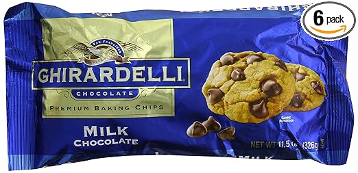 Amazon Com Ghirardelli Chocolate Chips Milk Chocolate Gluten Free 11 5000 Ounces Pack Of 6 Grocery Gourmet Food