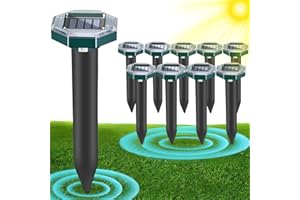 10 Pack Mole Repellent Solar Powered Snake Repellent for Yard- Ultrasonic Pest Repeller Gopher Rodent Rat Mouse Groundhog Sku