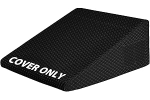 Bed Wedge Pillow Cover 10inch, Black