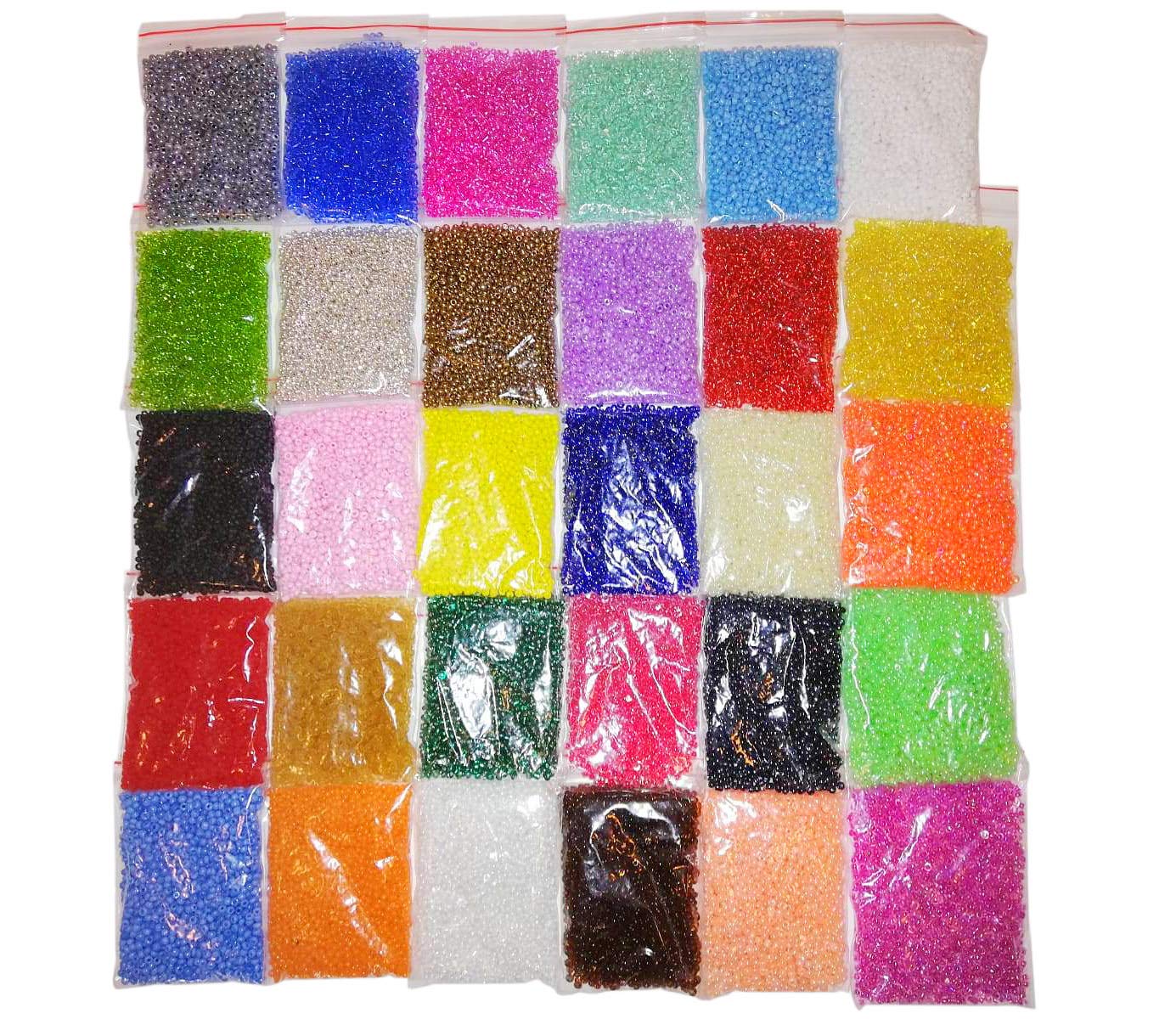 600g Seed Beads 2mm 30 Colors 45000 pcs No12 Glass 30 Packs Z23