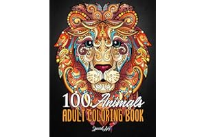 100 Animals: An Adult Coloring Book with more than 100 beautiful animal mandalas: lions, tigers, exotic birds, elephants, wol