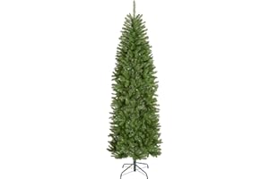 National Tree Company 7 ft Unlit Kingswood Fir Slim Artificial Christmas Tree, 892 Tips, Includes Stand, Green