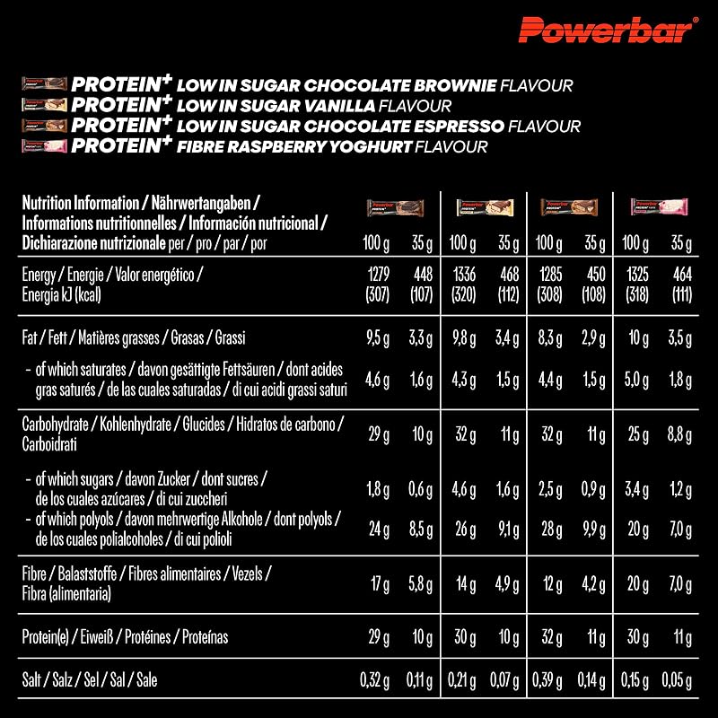 - Protein Plus - Low Sugar Multiflavour Box - 16x35g - Barres protéinées avec fibres alimentaires
