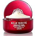 Koji White Kojic Acid Cream - Face Moisturizer with Alpha-Arbutin, Niacinamide & Hyaluronic Acid for All Skin Types, Unscente