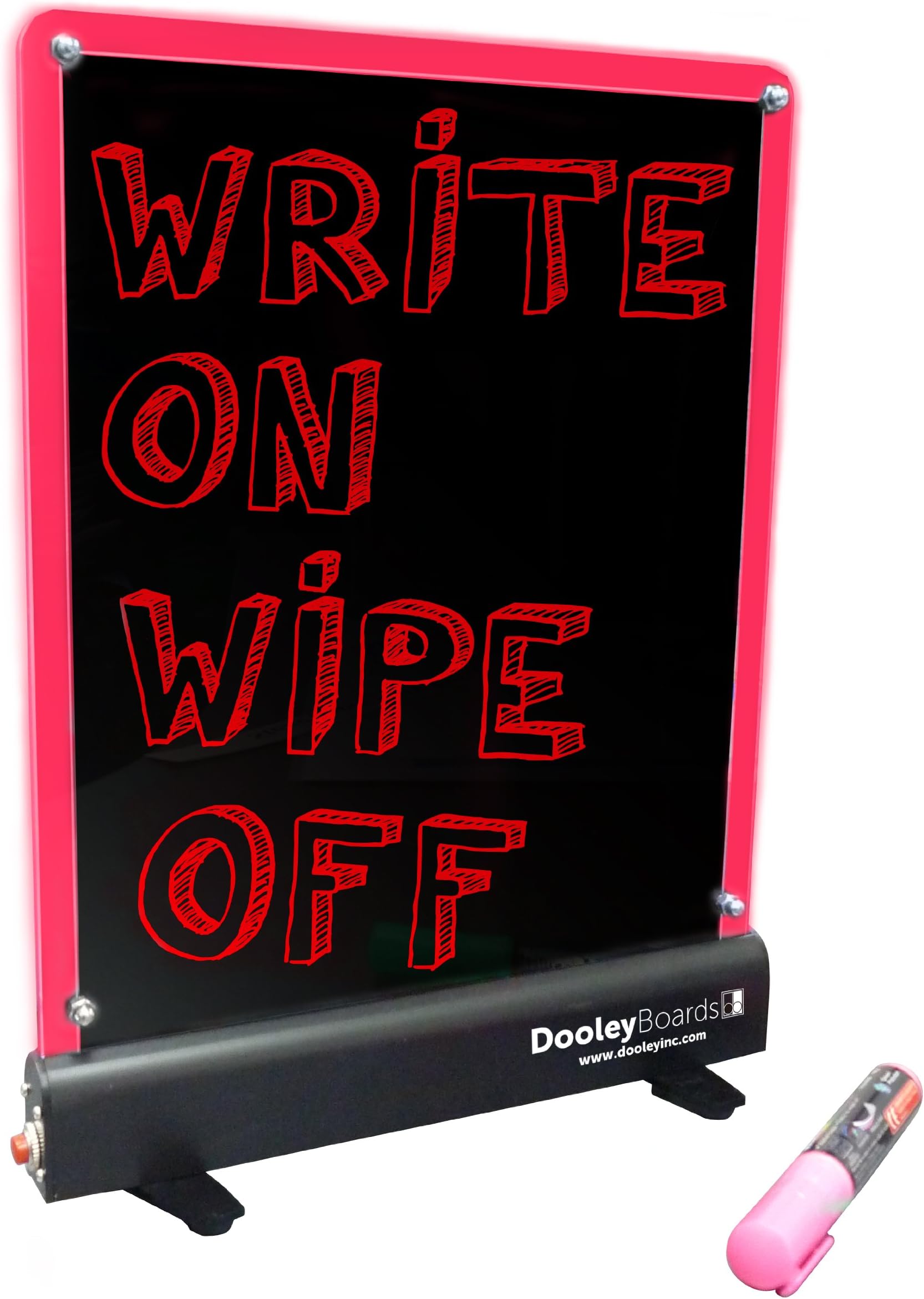Dooley's C1218 LED Display Sign with 4 Changeable Colors, 12" Length x 18" Width
