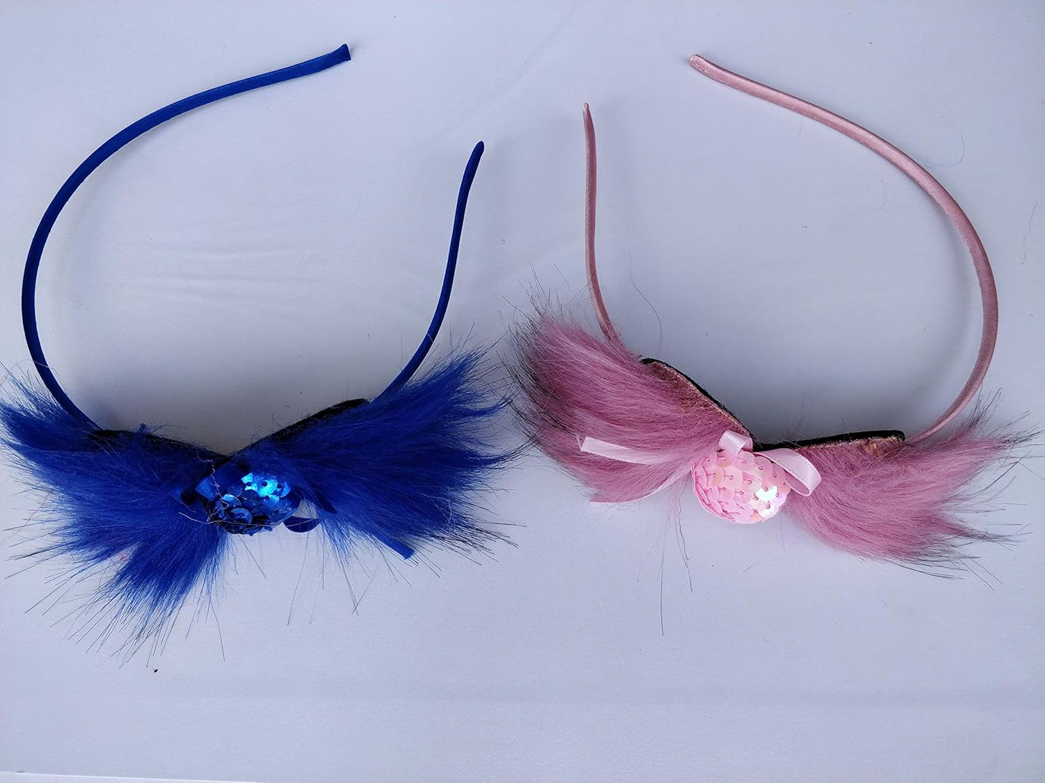 Vibrant Feather Bow Glitter Sequence Satin Party Hairband Headband