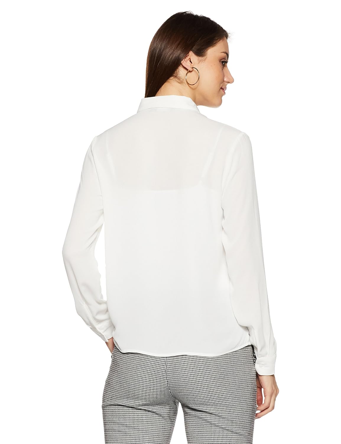 van heusen women's plain regular fit synthetic shirt