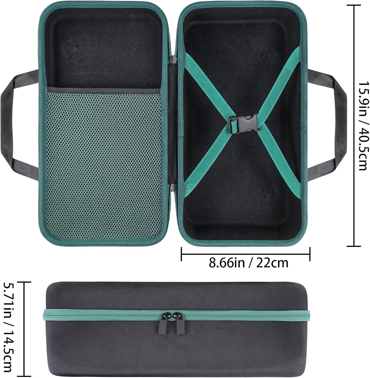 co2CREA Hart Tragbare Schutzhülle Etui Tasche für Bosch Home and Garden Akku-Handstaubsauger UniversalVac 18,Nur Tasche 6