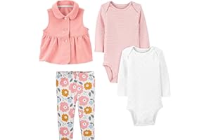 Simple Joys by Carter's baby-girls 4-piece Bodysuit and Vest SetFashion Vest