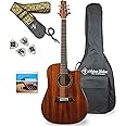 Antonio Giuliani Acoustic Guitar Bundle (DN-1) - Dreadnought Guitar with Case, Strap, Strings and Accessories