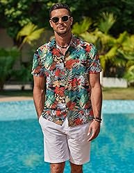 COOFANDY Mens Summer Shirt Button Up Short Sleeve