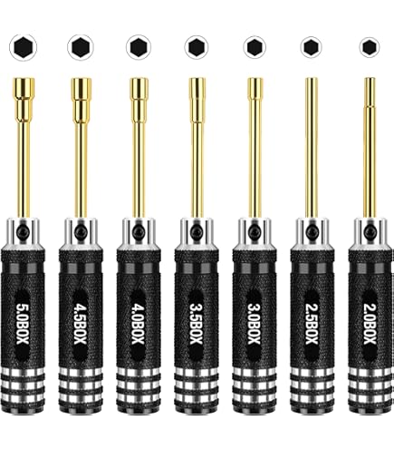 Amazon.com: HobbyPark Hex Nut Driver Set Hexagonal Head Nut Wrench