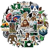 50Pcs Bigfoot Outdoor Nature Vinyls Stickers Laptop Sticker Waterproof Stickers Luggage Skateboard Water Bottle Decal Guitar, Scrapbook Bumper Snowboard Decorate Kid Gift(Bigfoots)