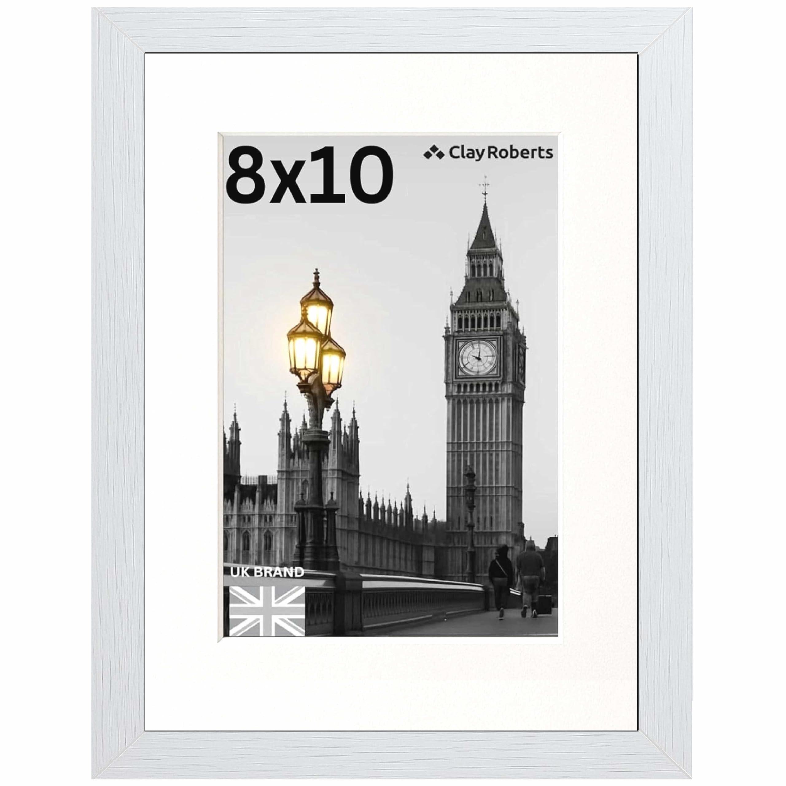 Picture Frame 8 x 10, White, Freestanding and Wall Mountable, 20 x 25 cm, 10x8 Picture Frames, White 8x10 Photo Frames, 8x10 Photo Collage Gallery Display — image 1