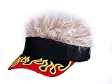 Men's Hair Visor ​Sun Hats Visor with Hair Fake