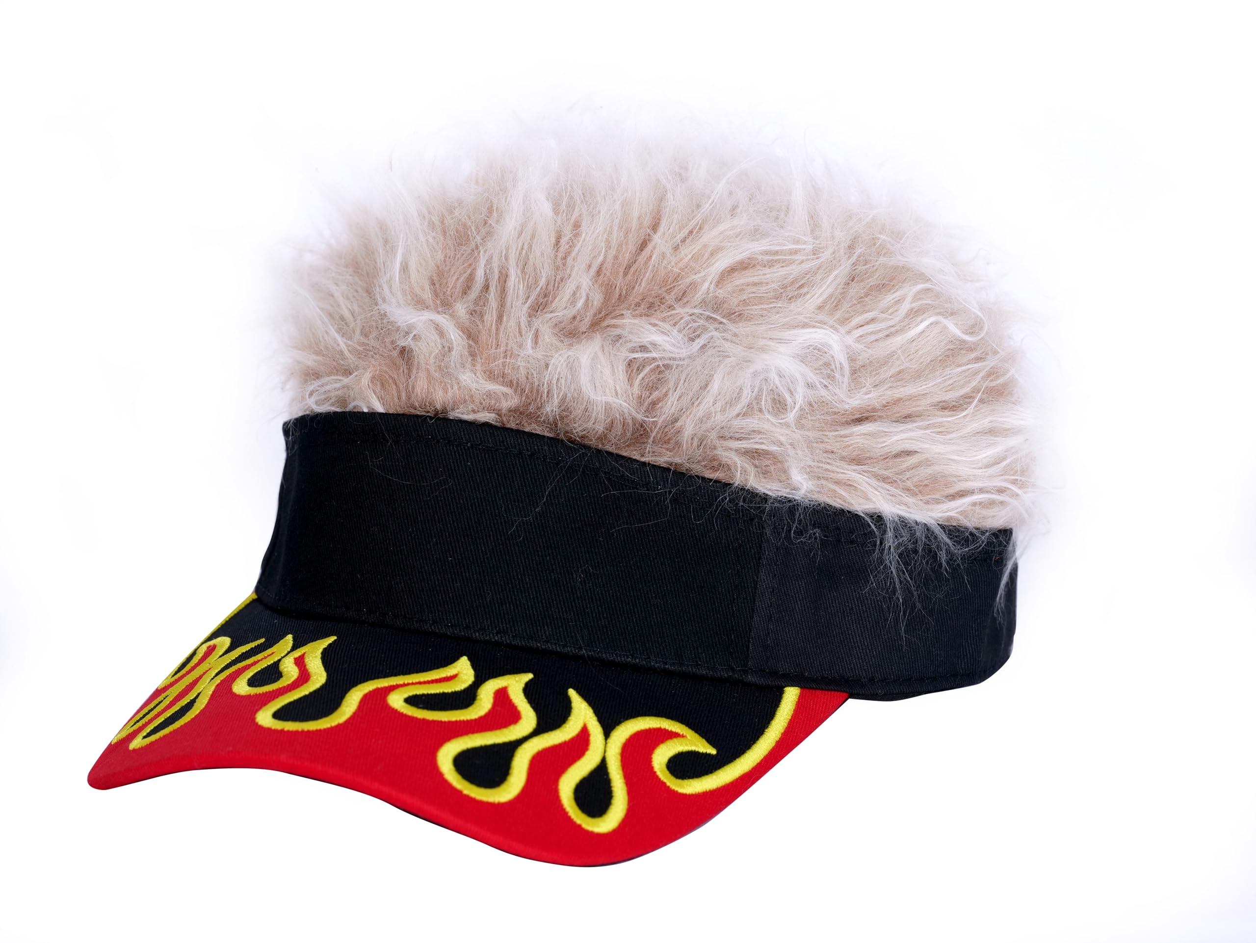 Men's Hair Visor ​Sun Hats Visor with Hair Fake