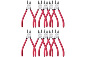 Wire Cutters 10 Pack, 6" Dykes Cutteres, HOUSERAN Wire Snips with Non-slip Red Handle, Side Cutter, With Spring Loaded, Flush-Cutter for Artificial Flowers, Crafts, Zip Tie