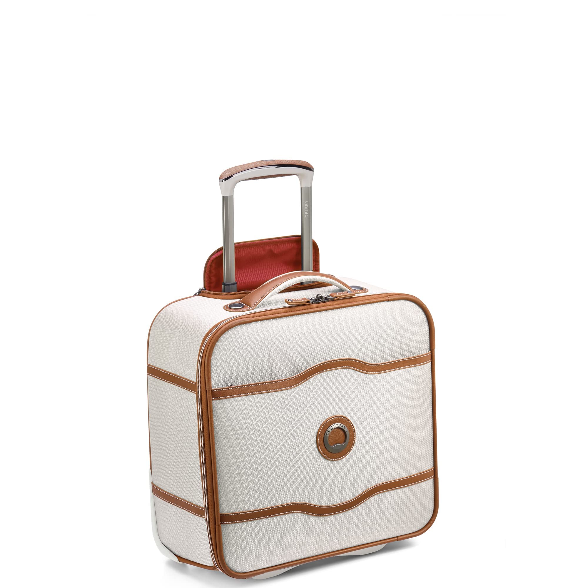 DELSEY PARIS Chatelet 2.0 Softside Luggage Under-Seater with 2 Wheels, Angora, Carry on 16 Inch