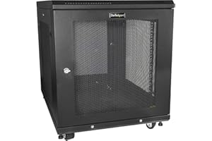 StarTech.com 4-Post 12U Server Rack Cabinet, 19" Data Rack Cabinet Kit for IT / Network Equipment, with Adjustable Mounting R
