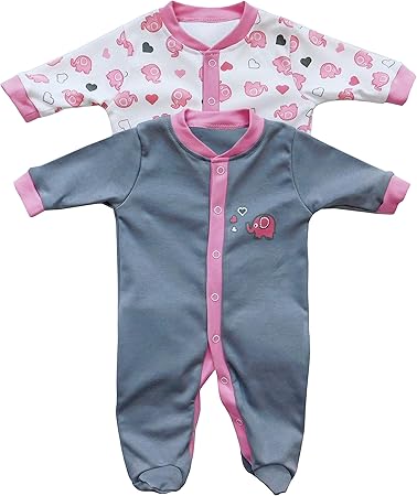 next pink elephant sleepsuit