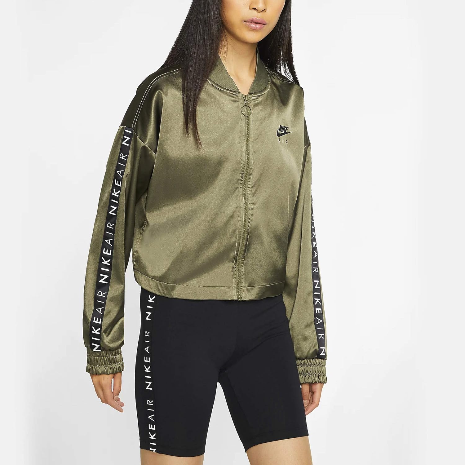 nike rose gold metallic air track jacket
