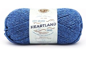 Lion Brand Yarn Heartland Yarn for Crocheting, Knitting, and Weaving, Multicolor Yarn, 1-Pack, Olympic