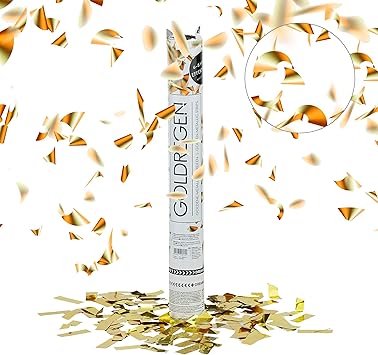 Relaxdays Canon Alcance Entre 6 8 M Decoracion Para Bodas Lanzador Confeti Dorado 40 Cm Color 10020853 Amazon Es Juguetes Y Juegos