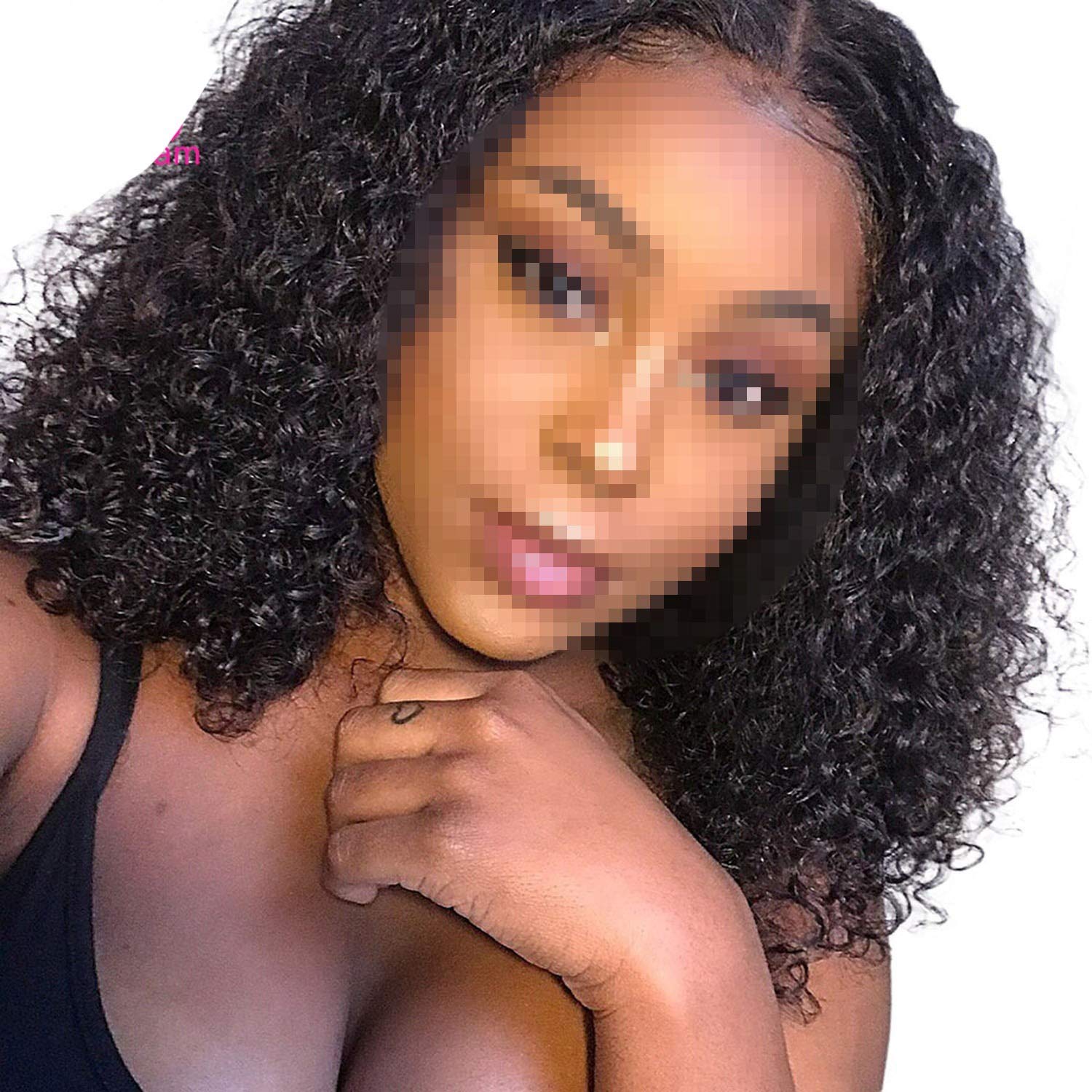 Amazon Com Curly Human Hair Wig Brazilian Short Bob Lace Front
