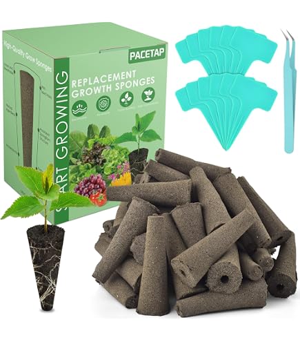 50 éponges De Croissance Pour Hydroponie - En Sphaigne, Biodégradables, Pour Germination Et Transplantation Facile