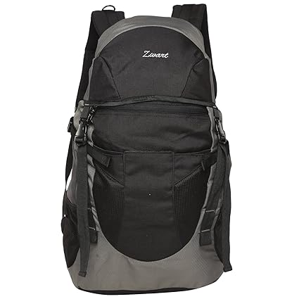 Zwart 32 Ltrs Grey School Backpack (RHOMROV-Grey)
