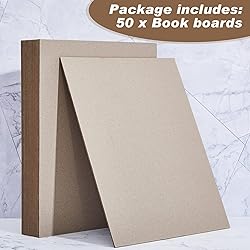 50 Pcs Book Board, Binders Board Chipboard Designer