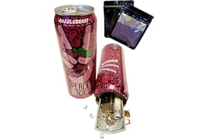 SMARTER IDEAS Peace Tea Diversion Safe Peace Tea Red Can Safe 22 0z. with 2 (FREE) Large Smell-proof bags Made by Coca-Cola Company Peace Tea with Hidden Compartment 6.5" D x 1 3/4" W to Hide Money, Jewelry, or ???