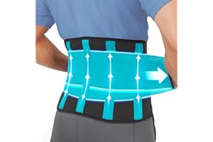 CLEVER YELLOW Back Brace for Lower Back Pain Women - Back Support for Men, Back Support Belt for Women, Back Brace for Men Lower Back Pain Relief, Back Brace for Work, Medical-Grade Lumbar Support Brace, Blue, L