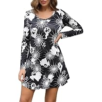 Amazon.com: Aphratti - Vestido de manga larga estilo túnica para ...