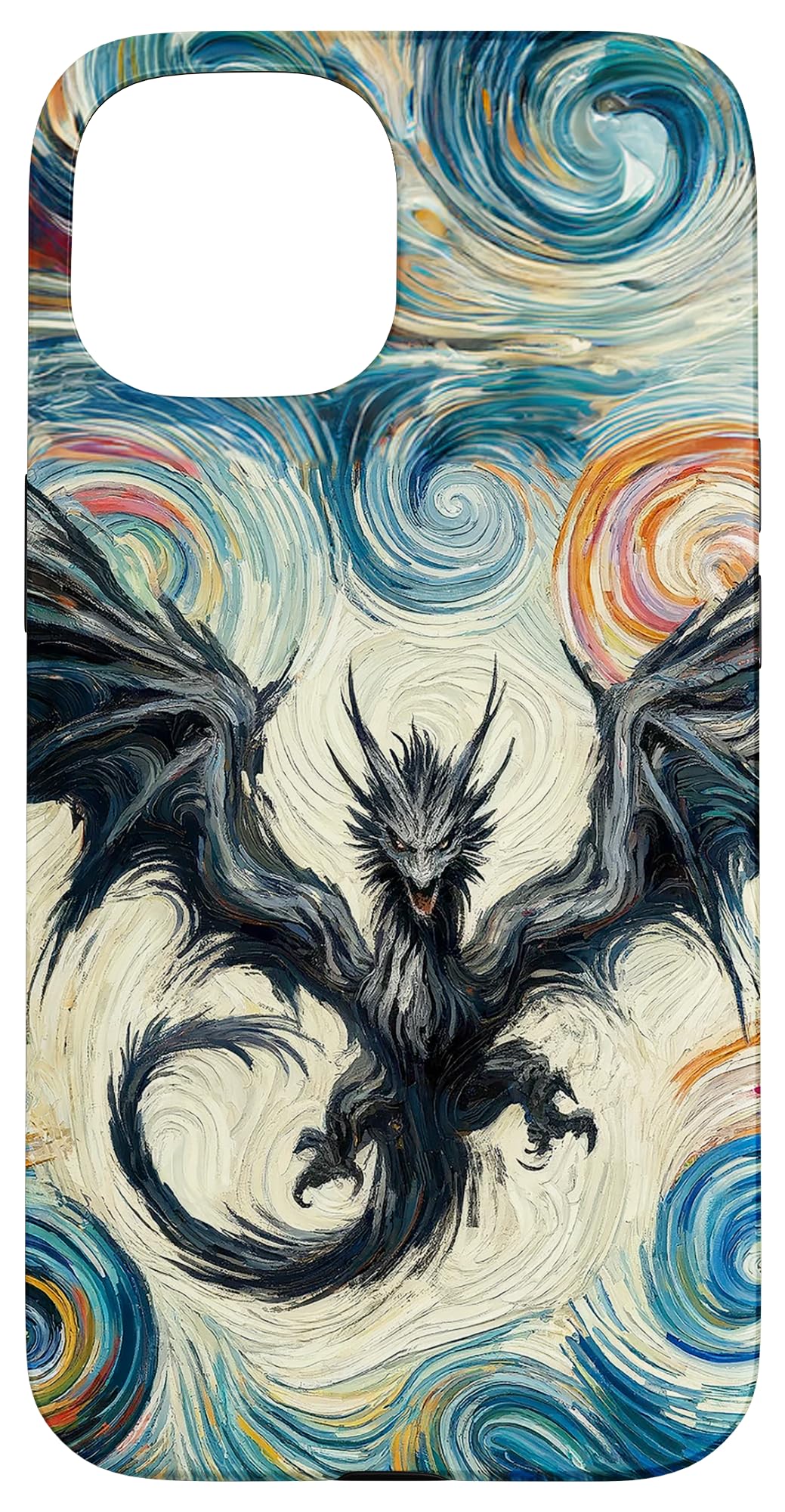 Mythical Black Dragon - Fantasy Art Case for iPhone 15