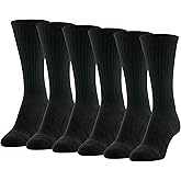 GOLDTOE Womens Fit Tec Cushion Crew Socks, 6-pairs