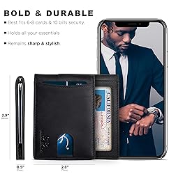 SERMAN BRANDS RFID Blocking Slim Bifold Genuine