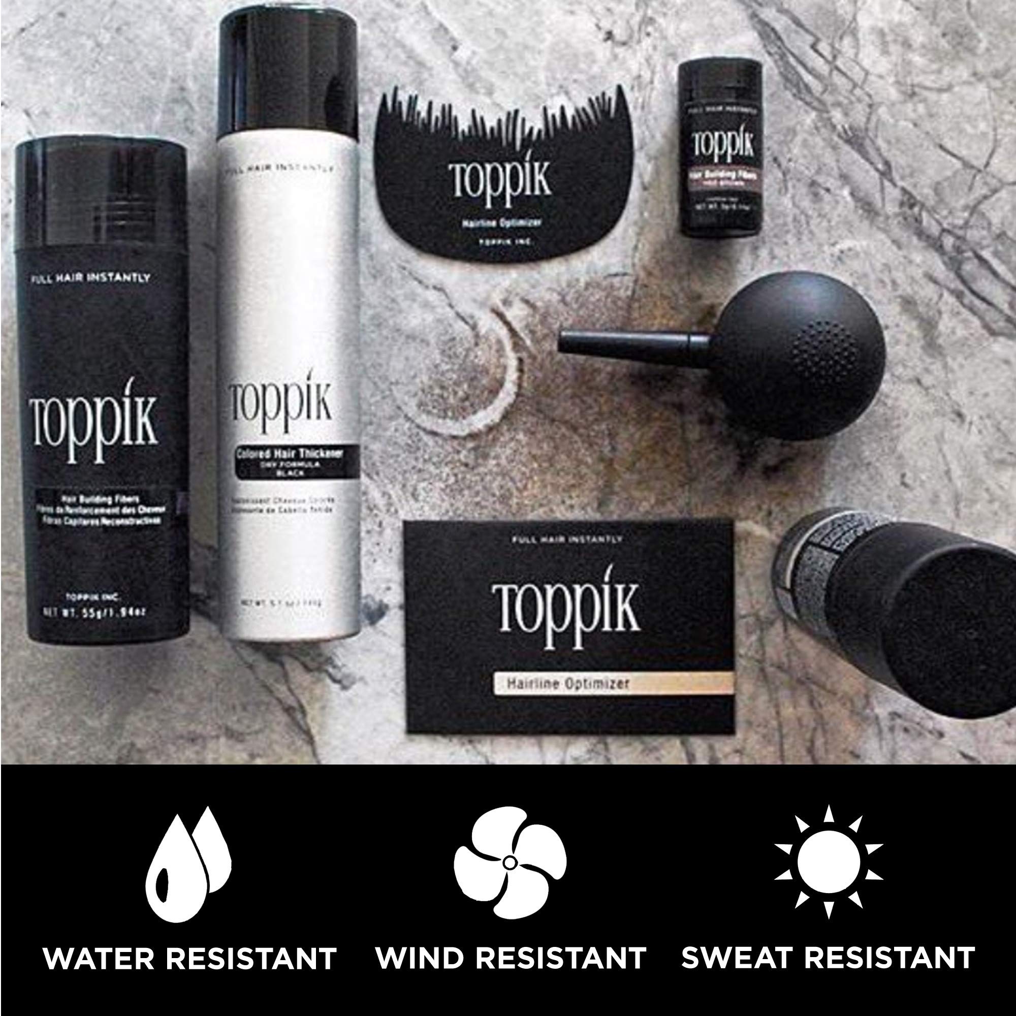 TOPPIK Hair Building Fibers, Fill In Fine or Thinning Hair Instantly Thicker, Fuller Looking Hair 9 Shades,4 size options