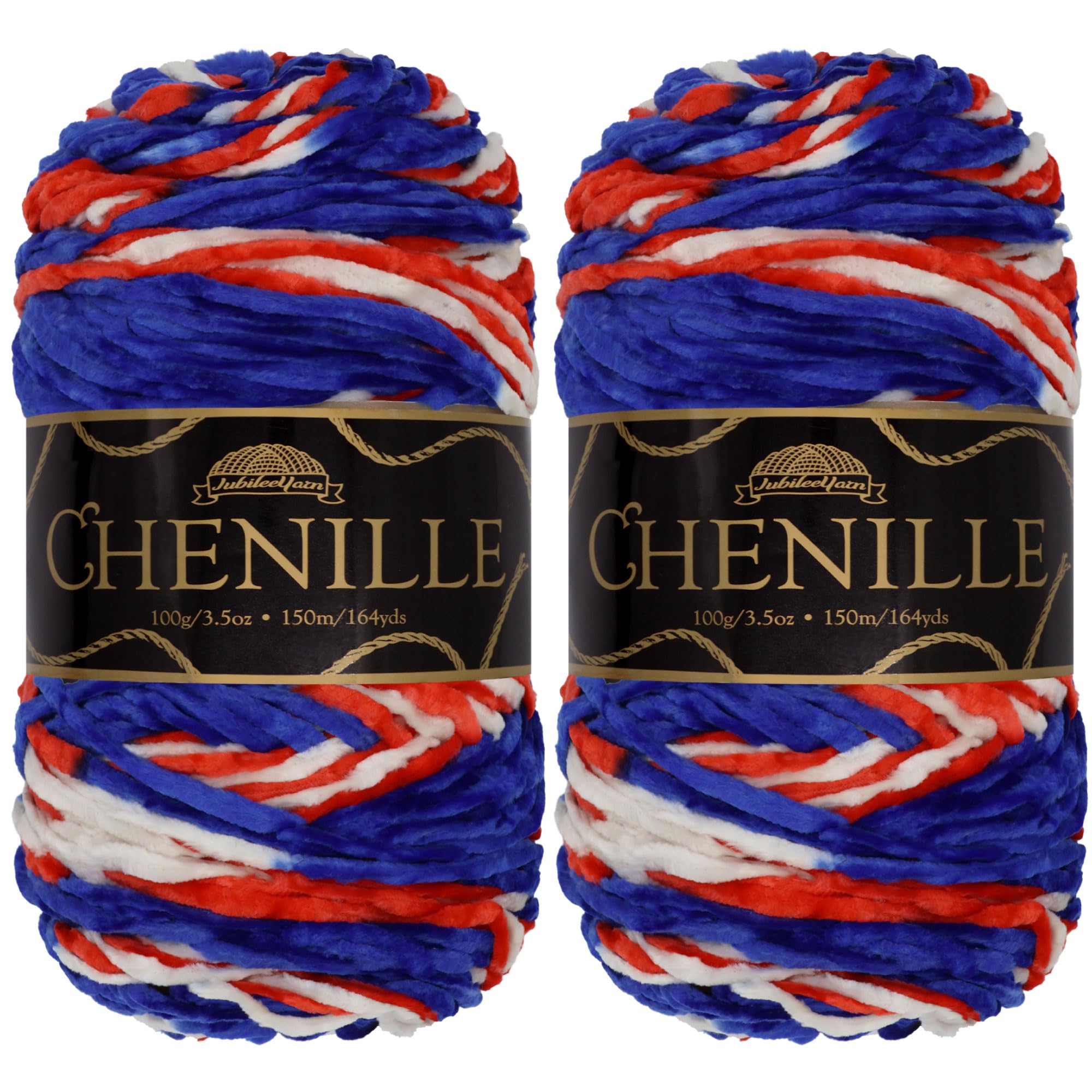 JubileeYarn Chenille Yarn - Worsted Weight - 100g/Skein - Aztlán - 2 Skeins