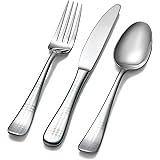 Hampton Forge Skandia Plaid Laser Etched 20-Piece Flatware Set, SFB21L20SN