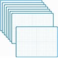 8 Packs XY Axis Graph Dry Erase Board, Double Sided Dry Erase Board Writable and Erasable Math Learning White Board for Kids, Students, Classroom and Home (Each Measures 12” x 9”)