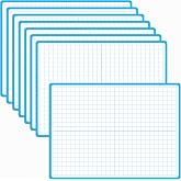 8 Packs XY Axis Graph Dry Erase Board, Double Sided Dry Erase Board Writable and Erasable Math Learning White Board for Kids, Students, Classroom and Home (Each Measures 12&rdquo; x 9&rdquo;)