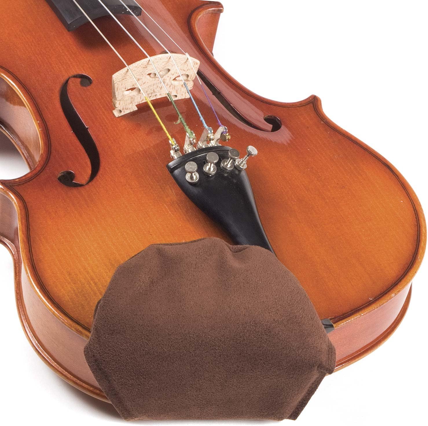 Chin Cozy Violin Chinrest Cover – Medium, Brown, Soft & Comfortable
