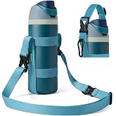 EasyAcc Water Bottle Holder Strap Sling, for Owala FreeSip 24 32 40 oz, Hydro Flask, Cirkul, Yeti, Stanley Flip, Universal Water Bottles, with Carabiner, for Walking Curise Travel (Bottle Excluded)