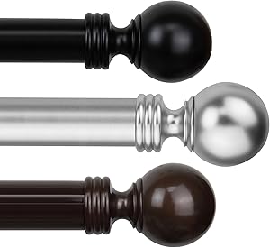 A&F Rod Decor - Ball 1.5 inch Curtain Rod 115