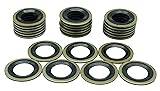 Dsnaduo 25 PCS Metal/Rubber Drain Plug Gasket, Fits