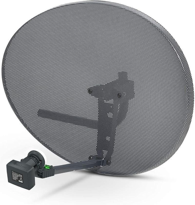Viewi SSL Zone 2 80cm x 60cm Satellite Dish Quad LNB Sky Freesat Astra