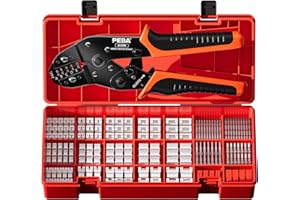 PEBA Crimping Tool and JST Connector Kit - 21 Types of 2.0 mm JST-PH 2/3/4/5/6-Pin Connectors & Crimp Pins, 2.5 mm JST-SYP Housings and Contacts, for DIY Electronics - Suitable for AWG 32-20 Wires