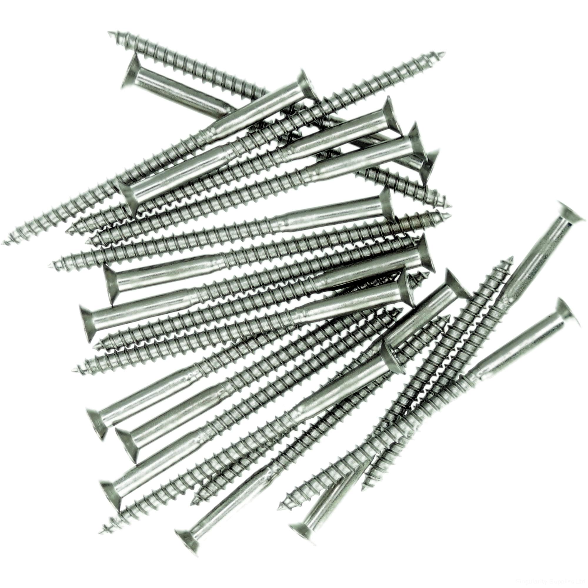 No.9 x 1.18 (4.5mm x 30mm) Pozi Countersunk Wood Screw - Stainless Steel (A2) (Pack of 20)